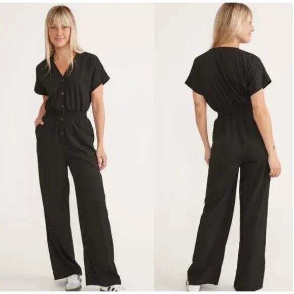 Marine Layer Black Wide leg Jumpsuit Small - Picture 1 of 9